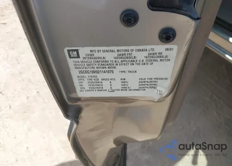 2002 Chevrolet Silverado 1500 Ls из США, поврежденный, VIN 2GCEC19V921141075